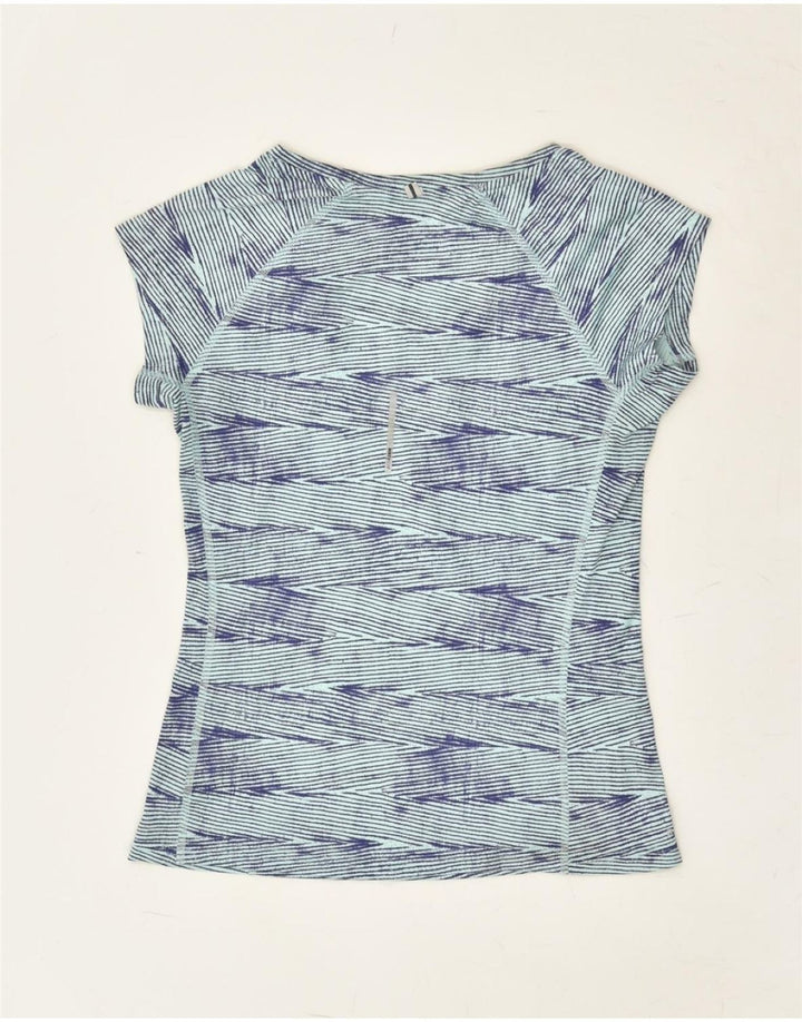 NIKE Womens Dri Fit T-Shirt Top UK 6 XS Blue Striped | Vintage Nike | Thrift | Second-Hand Nike | Used Clothing | Messina Hembry 