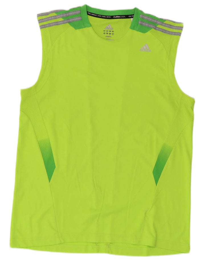 Adidas Ανδρικό γιλέκο Climacool Top Large Green Colourblock Πολυεστέρας