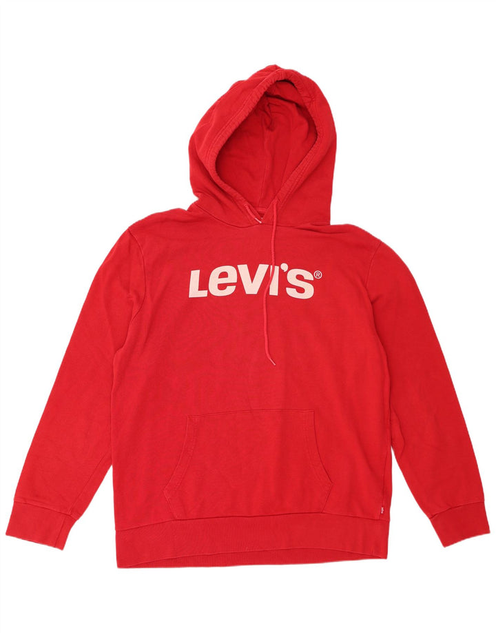 Levi's Mens Graphic Hoodie Jumper XL Red
