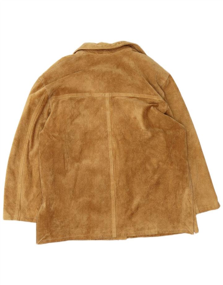 Davin Γυναικείο Suede Jacket Oversized IT 44 Δερμάτινο μεσαίο καφέ