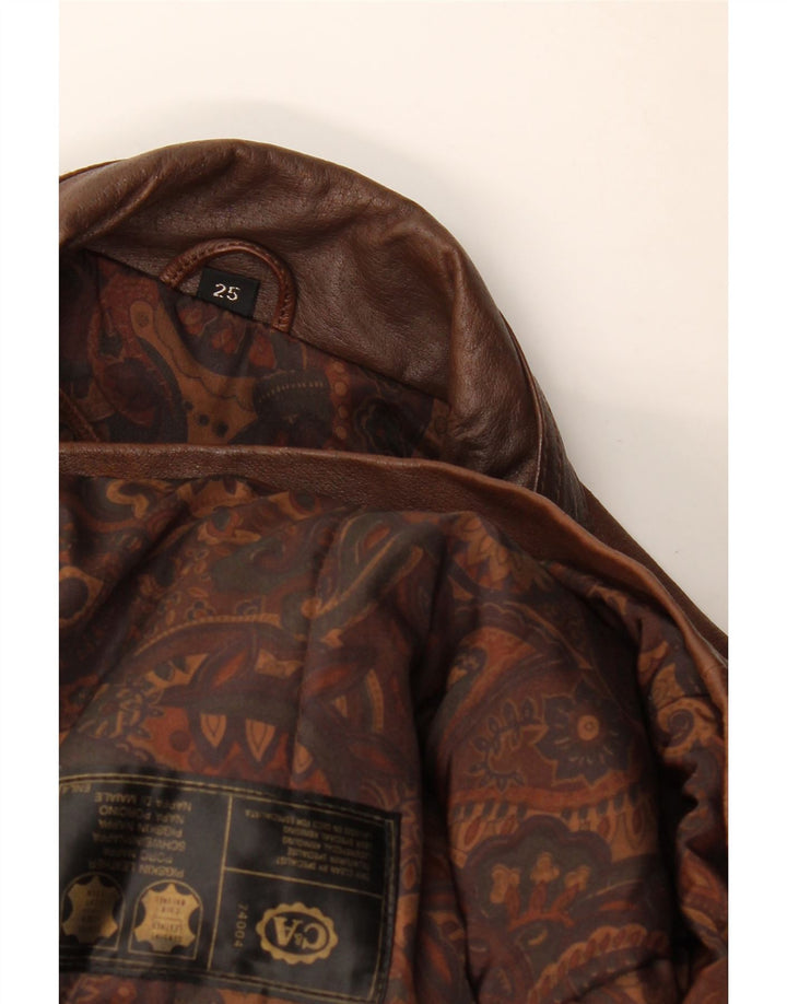 C&A Ανδρικό Δερμάτινο Αντιανεμικό Παλτό UK 42 XL Καφέ Δέρμα