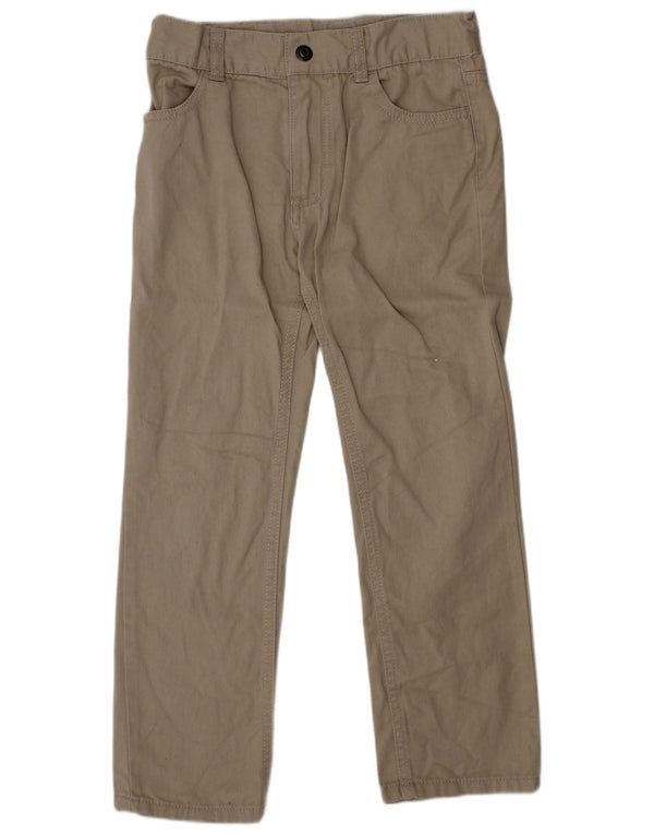 CALVIN KLEIN Boys Straight Chino Trousers 5-6 Years W24 L20 Beige Cotton