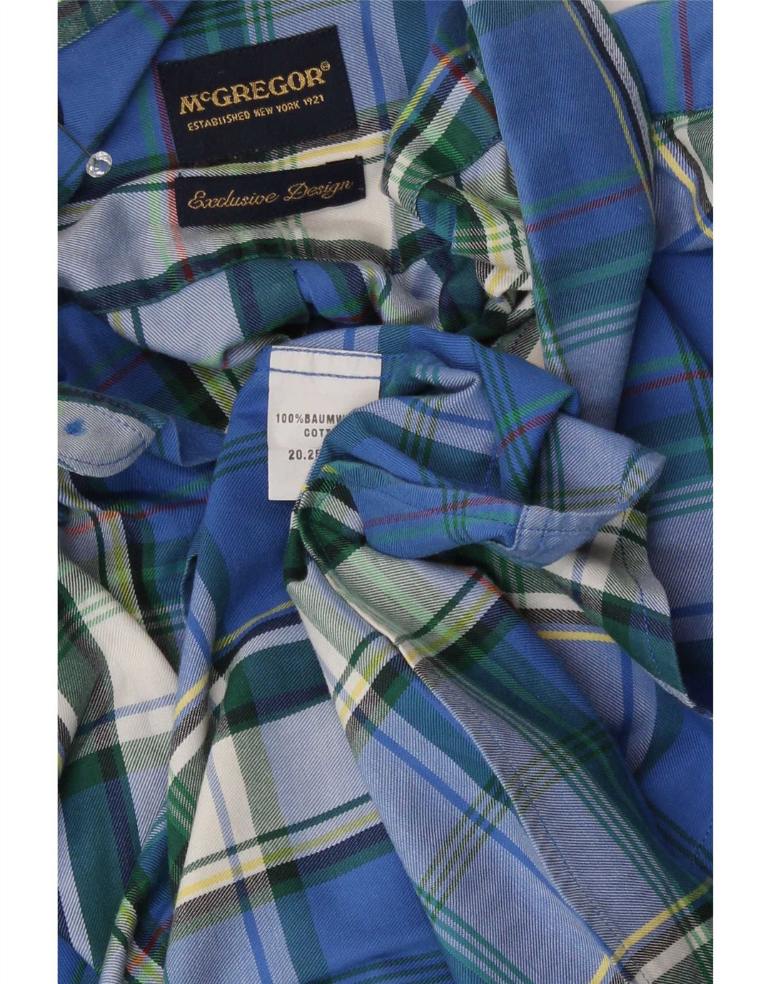 McGregor Ανδρικό πουκάμισο Medium Blue Check Cotton