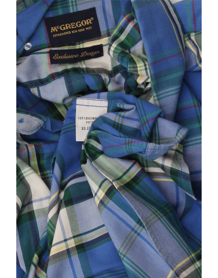 McGregor Ανδρικό πουκάμισο Medium Blue Check Cotton
