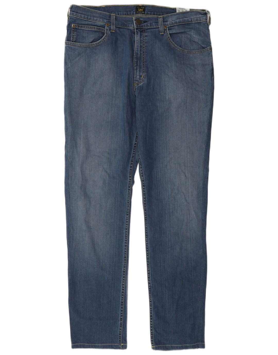 Lee Mens Brooklyn Straight Jeans W36 L32 Blue Cotton
