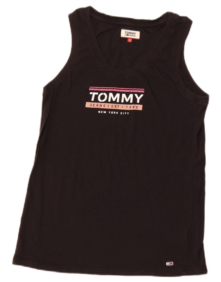 Γυναικείο γραφικό γιλέκο TOMMY HILFIGER Top UK 8 Small Black