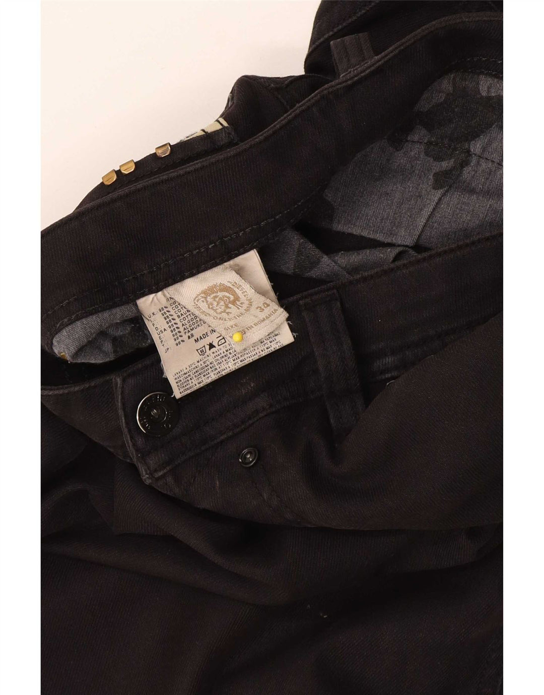 Diesel Ανδρικό Slim Jeans W34 L34 Μαύρο βαμβακερό