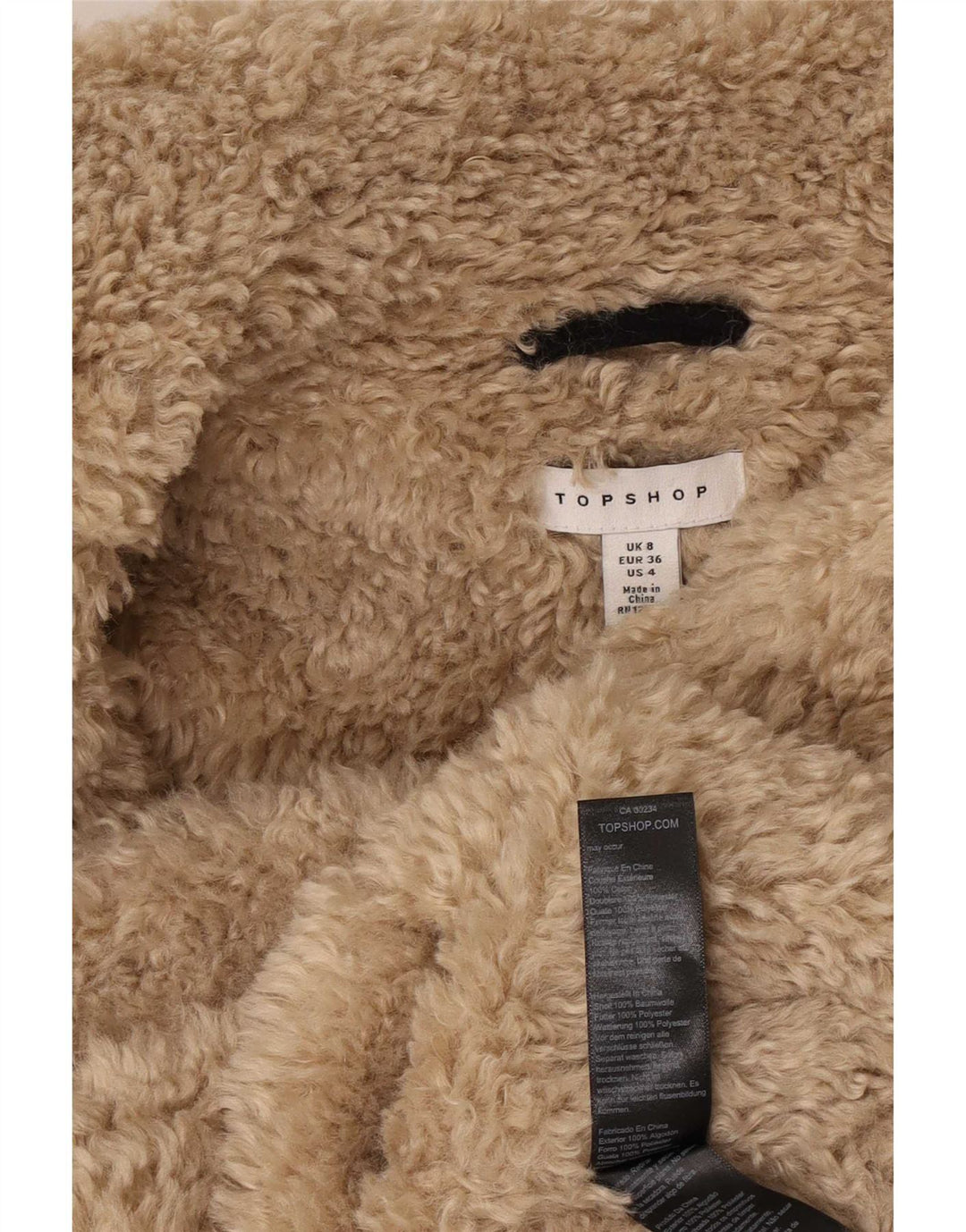 Topshop Γυναικείο Κοτλέ Μπουφάν UK 8 Small Black Colourblock