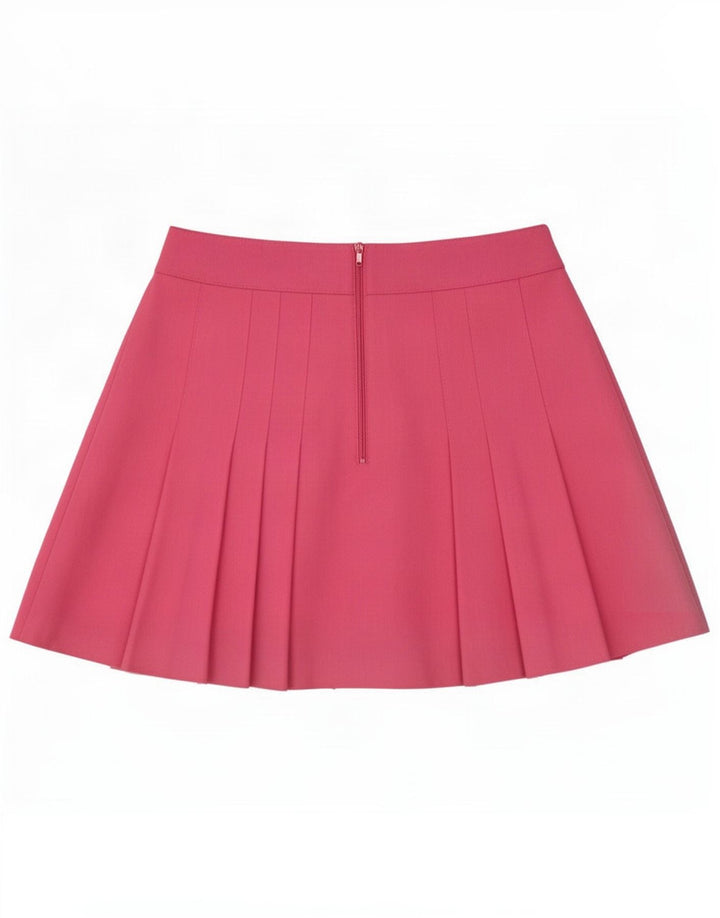 Hansen Γυναικεία πλισέ μίνι φούστα EU 36 Small W25 Pink Polyester
