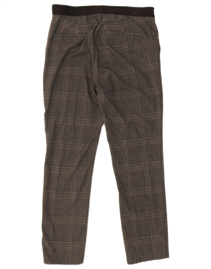 Zara Γυναικείο Slim παντελόνι Chino Medium W32 L26 Grey Check Polyester