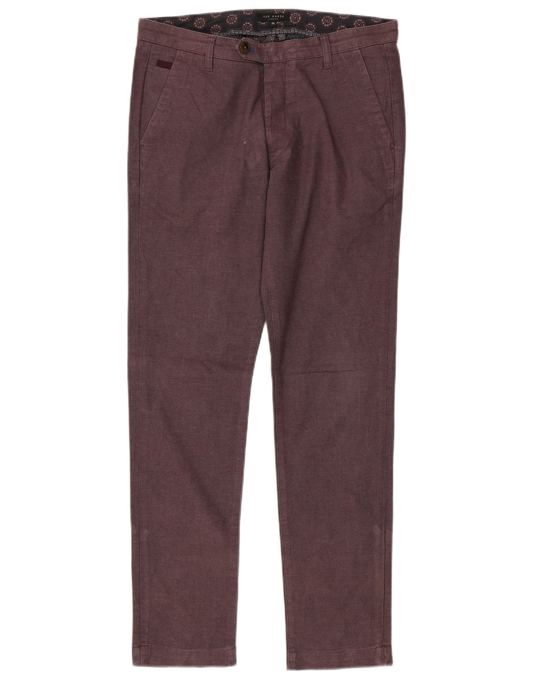 Ανδρικό Slim Suit Παντελόνι Ted Baker W32 L32 Βαμβακερό καφέ