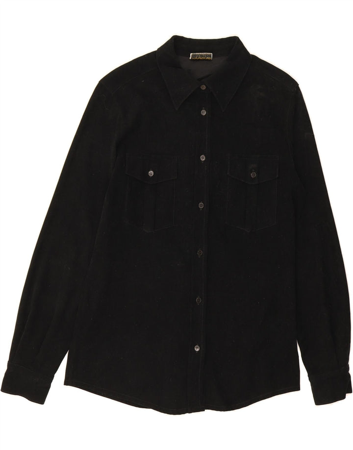 MAX&CO. Womens Shirt UK 12 Medium  Black Polyester Vintage Max&Co. and Second-Hand Max&Co. from Messina Hembry 