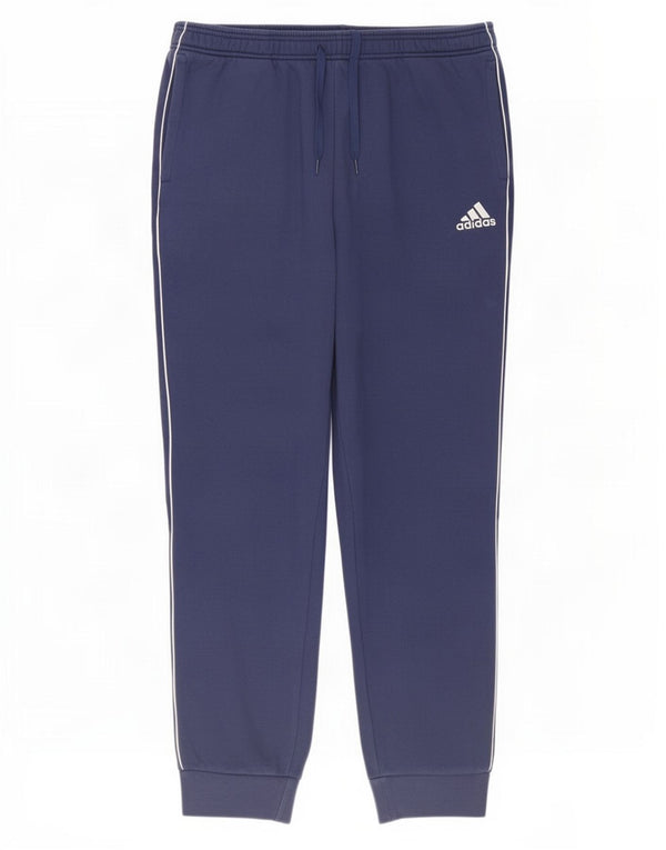 Adidas Mens Tracksuit Trousers Joggers XL Navy Blue Cotton