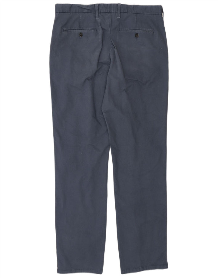 Marks & Spencer Ανδρικό παντελόνι Chino με κανονική εφαρμογή W34 L32 Μπλε βαμβακερό