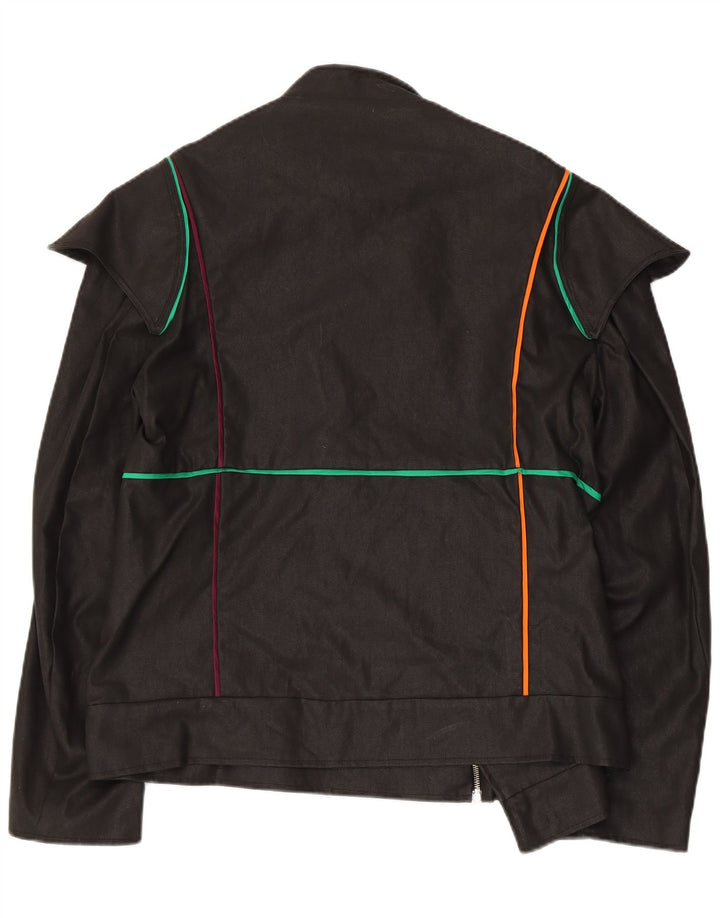 Vintage Ανδρικό Bomber Jacket UK 38 Medium Μαύρο ριγέ