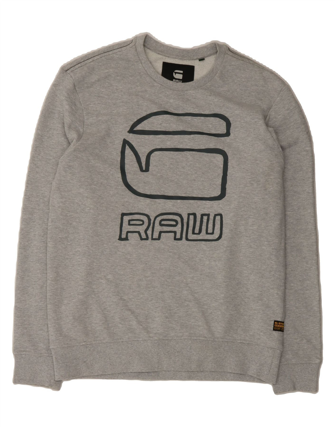 G-STAR Mens Graphic Sweatshirt Jumper Medium Grey Cotton Vintage G-Star and Second-Hand G-Star from Messina Hembry 