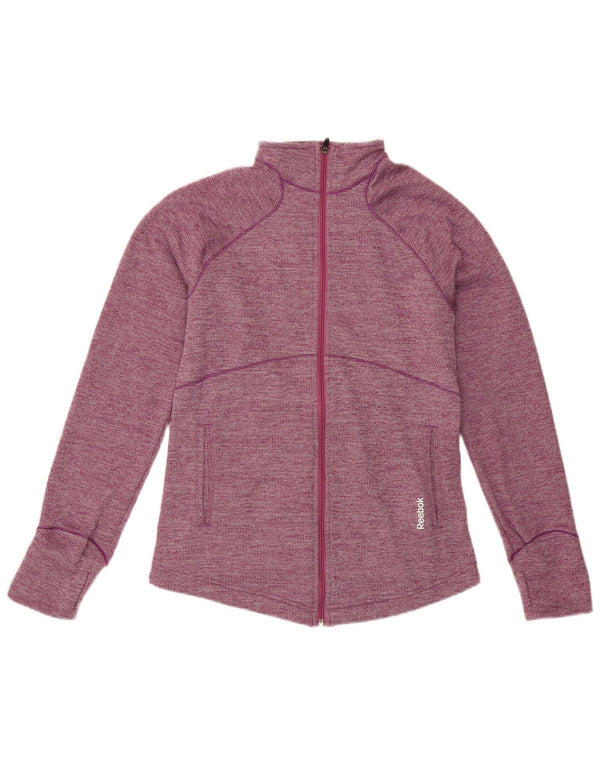 Γυναικεία αθλητική φόρμα REEBOK Top Jacket UK 8/10 Small Purple Flecked Polyester