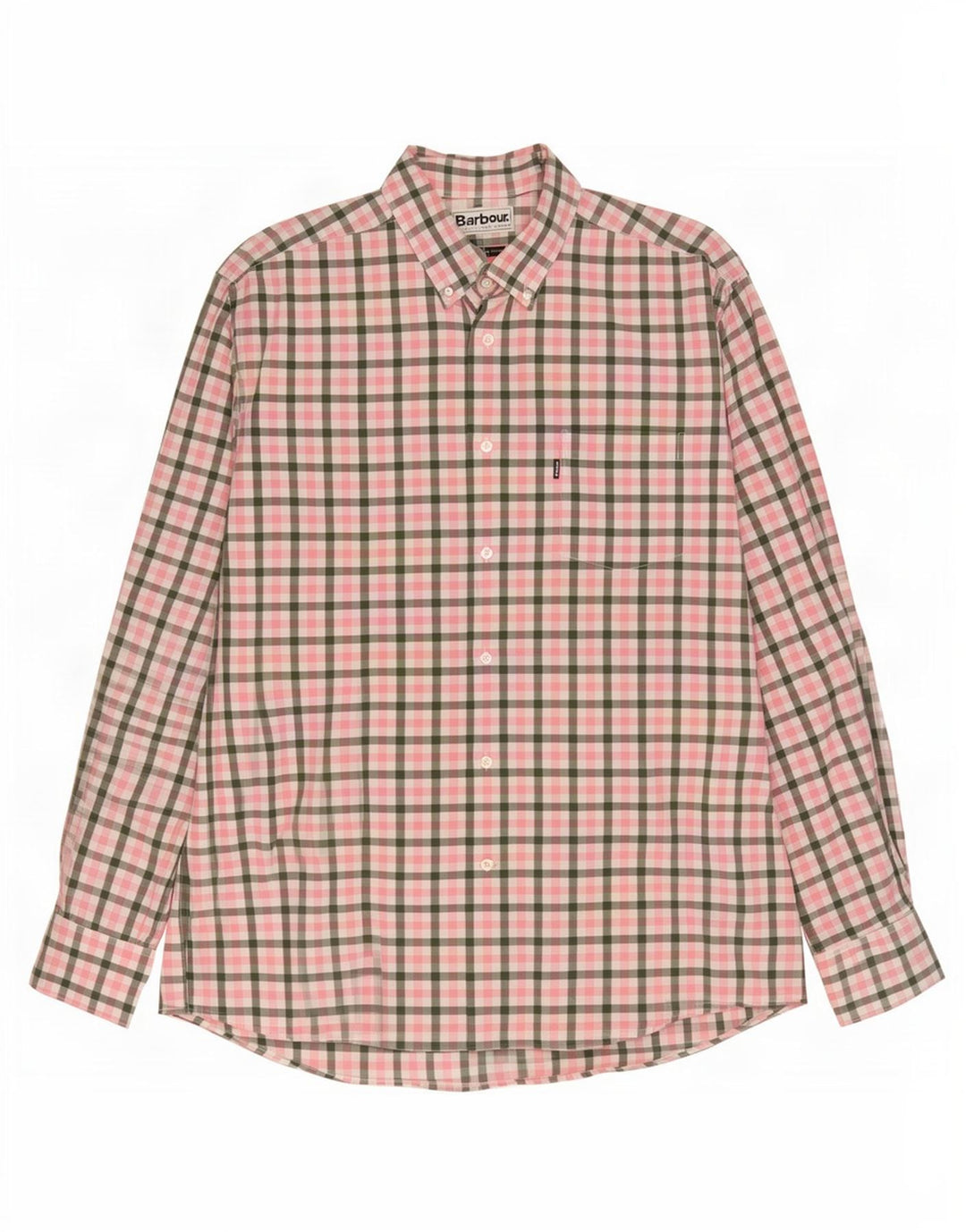 Ανδρικό πουκάμισο Barbour Regular Fit μεγάλο ροζ Gingham