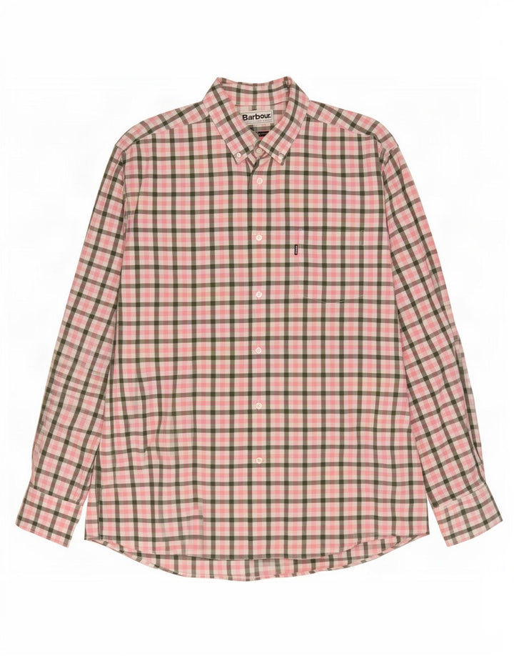 Ανδρικό πουκάμισο Barbour Regular Fit μεγάλο ροζ Gingham