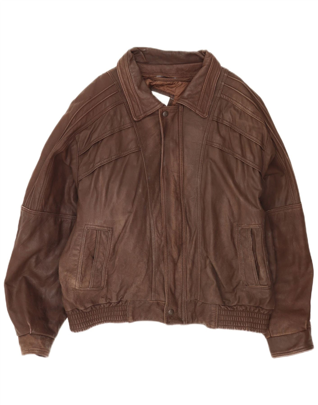 Vintage Ανδρικό Loose Fit Δερμάτινο Μπουφάν IT 50 Large Brown Δερμάτινο