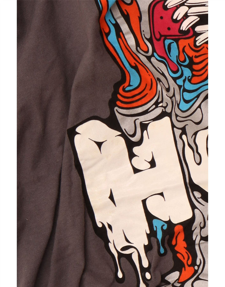 Ανδρικό γραφικό μπλουζάκι NIKE Standard Fit Top μεγάλο γκρι βαμβακερό