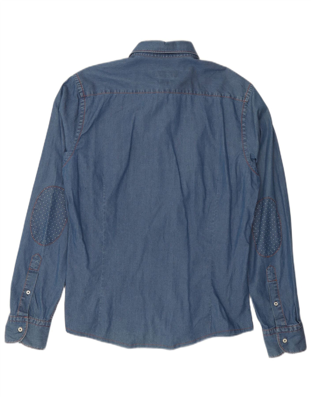 MASSIMO DUTTI Ανδρικό τζιν πουκάμισο μεσαίο μπλε