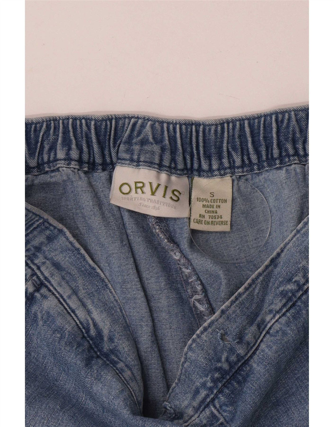 Orvis Γυναικείο κανονικό τζιν ίσιο μικρό W32 L25 Μπλε βαμβακερό