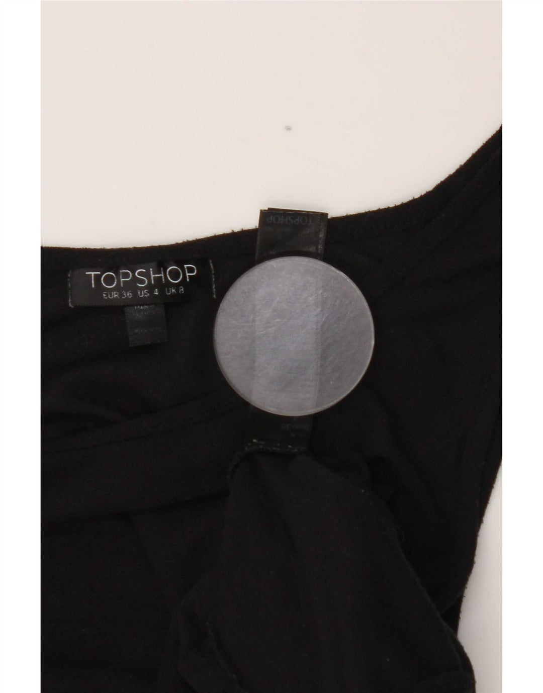 Topshop Γυναικείο Γιλέκο Top UK 8 Μικρός Μαύρος Πολυεστέρας