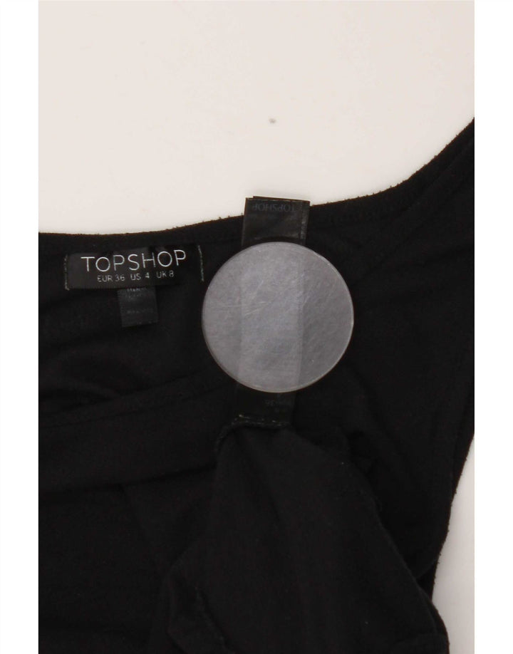 Topshop Γυναικείο Γιλέκο Top UK 8 Μικρός Μαύρος Πολυεστέρας