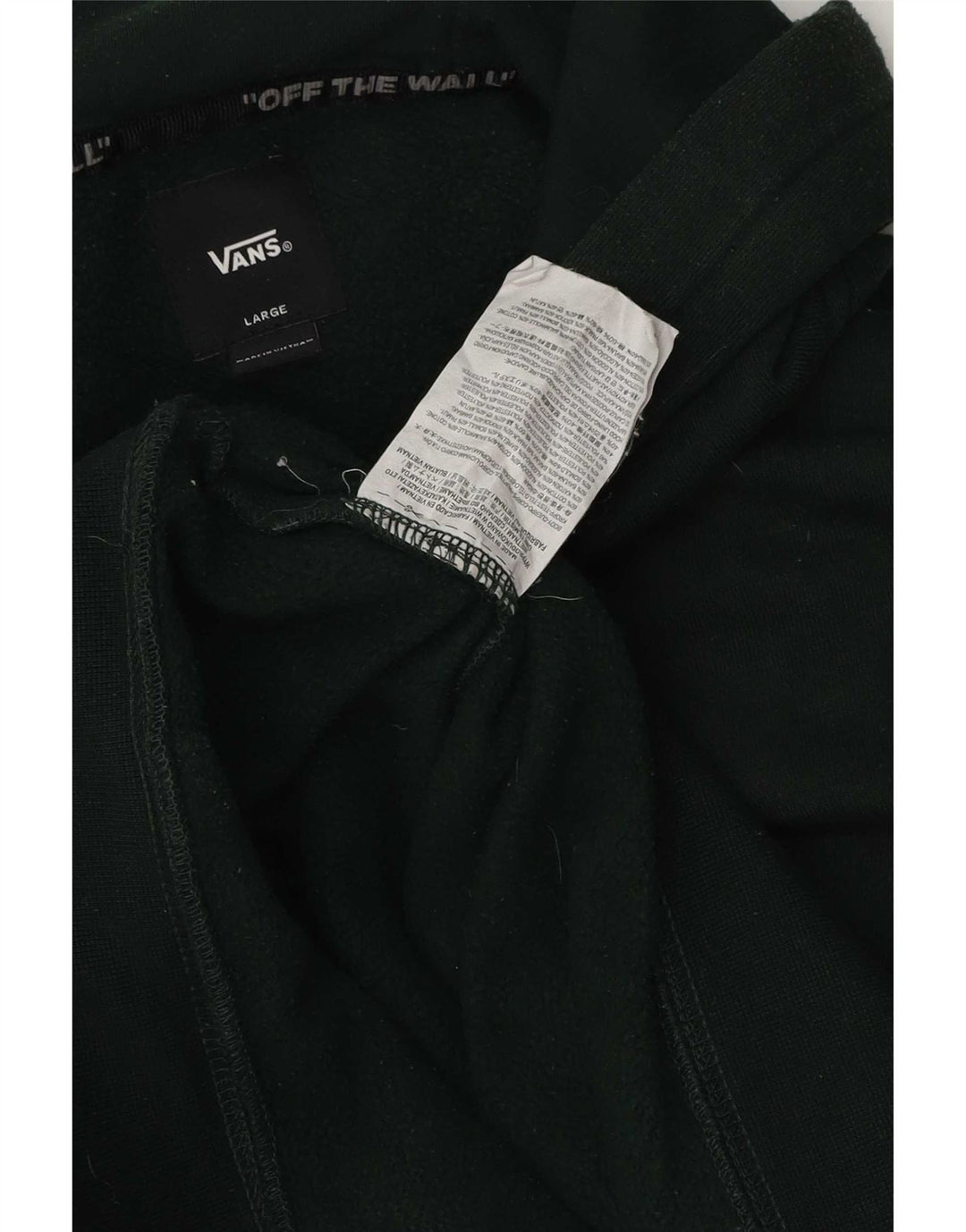 Ανδρικό κουκούλα Vans Μεγάλο πράσινο βαμβακερό