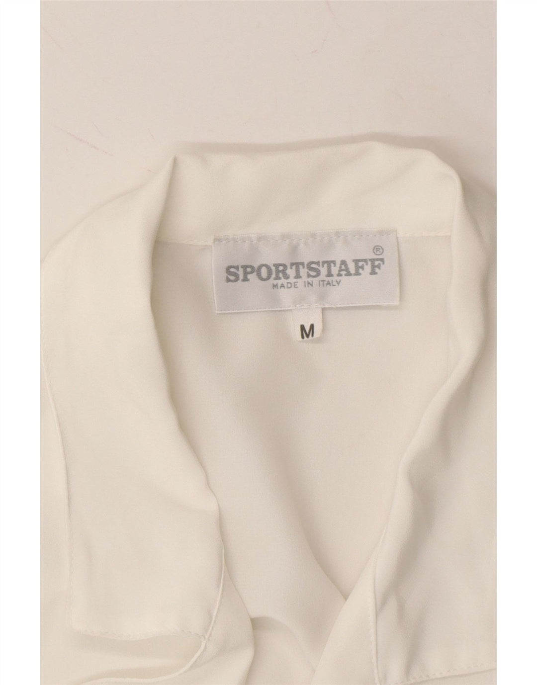 SPORTSTAFF Womens Longline Cardigan Top UK 14 Medium White Polyester Vintage Sportstaff and Second-Hand Sportstaff from Messina Hembry 