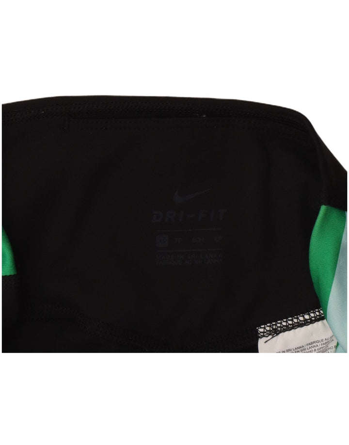 Nike Γυναικεία Γραφικά Κολάν UK 6 XS Μαύρο Colourblock Πολυεστέρας