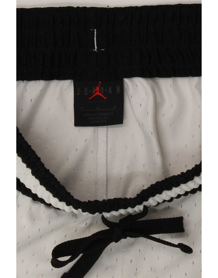 Ανδρικά γραφικά αθλητικά σορτς Jordan Dri Fit σε μεσαίο λευκό χρώμα πολυεστέρα