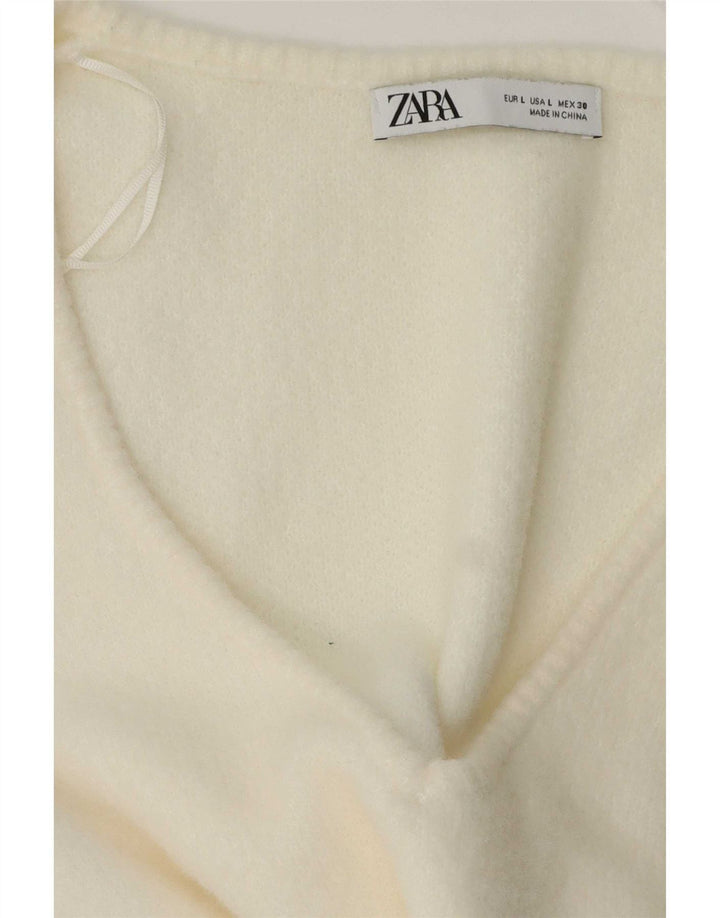 Zara Γυναικείο πουλόβερ UK 16 Large White