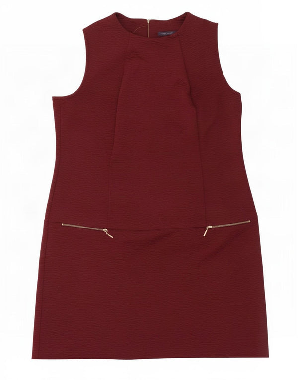 Marks & Spencer Γυναικείο Αμάνικο Φόρεμα Shift UK 16 Large Burgundy