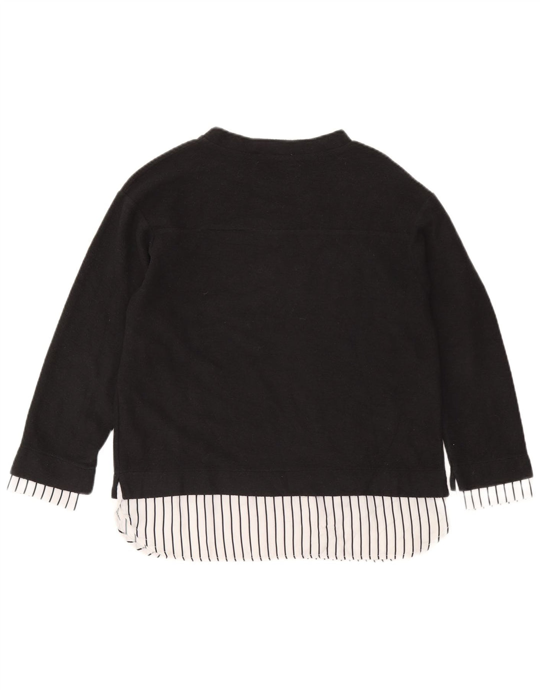 Zara Γυναικείο τοπ μακρυμάνικο UK 10 μικρού γκρι πολυεστέρα μεγάλου μεγέθους