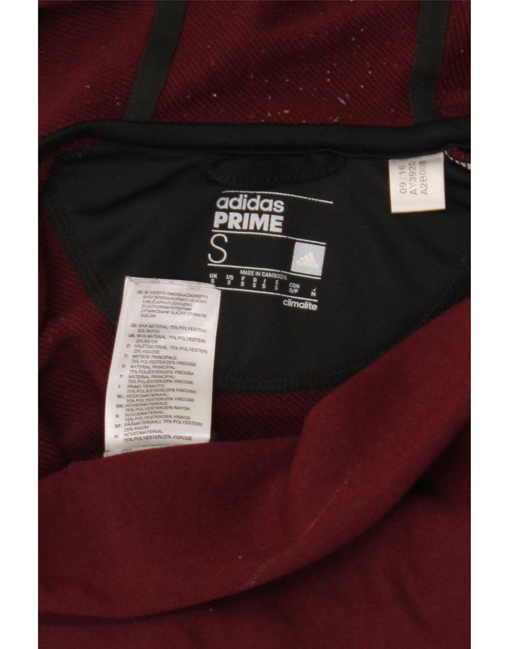 Ανδρικό πουλόβερ με κουκούλα με φερμουάρ Adidas Μικρό μπορντό πολυεστέρα