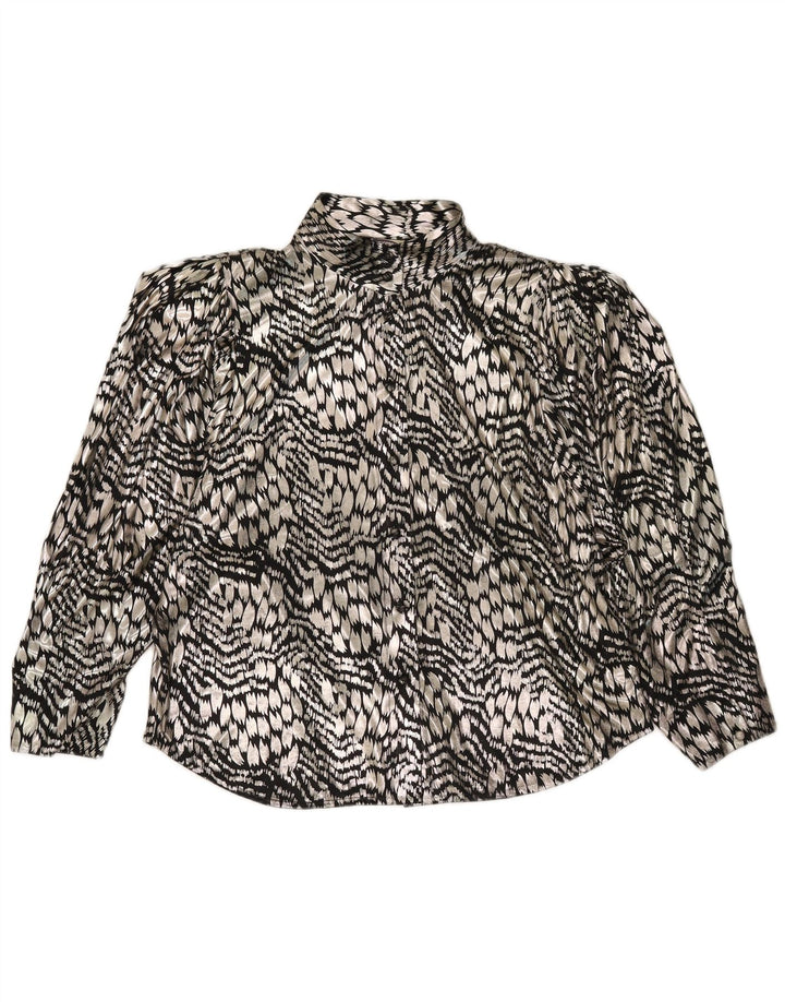 Yessica Γυναικείο πουκάμισο μπλούζα EU 44 XL Silver Animal Print Polyester