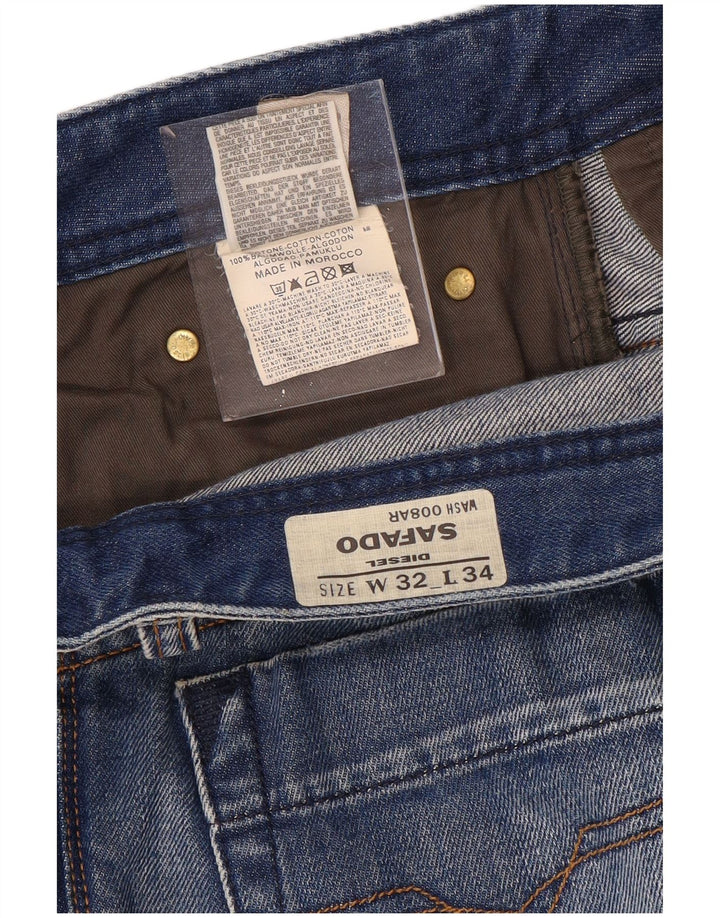 DIESEL Γυναικείο Safado Distressed Straight Jeans W32 L34 Μπλε βαμβακερό