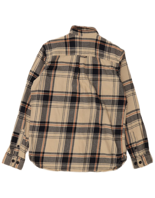 Jack & Jones Ανδρικό φανελένιο πουκάμισο με κανονική εφαρμογή, μικρό μπεζ βαμβακερό