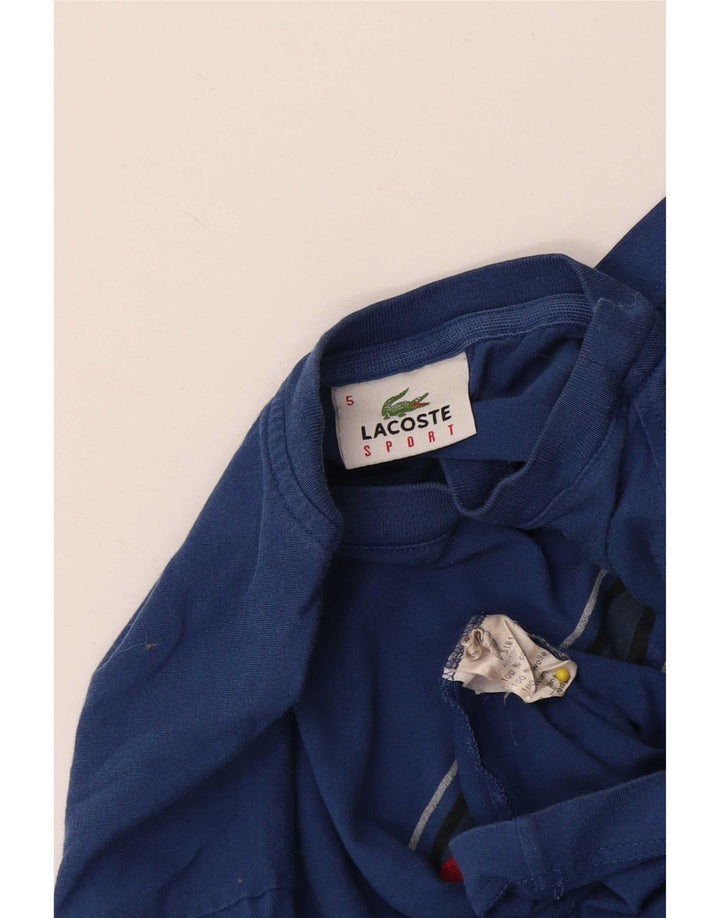 Ανδρικό γραφικό μπλουζάκι Lacoste Top size 5 Μεγάλο μπλε βαμβακερό