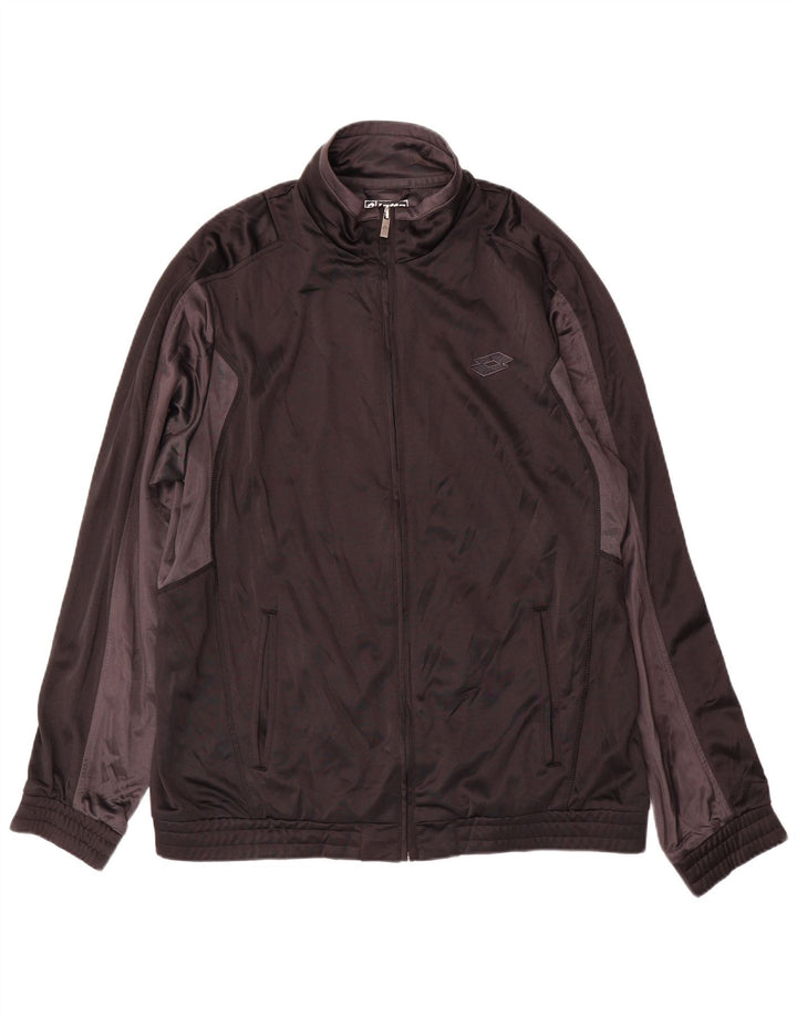 Ανδρική φόρμα LOTTO Top Jacket 2XL Black Colourblock Polyester