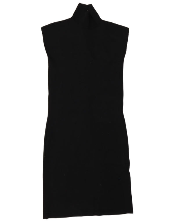 Intrend Γυναικείο αμάνικο φόρεμα UK 10 Small Black Wool