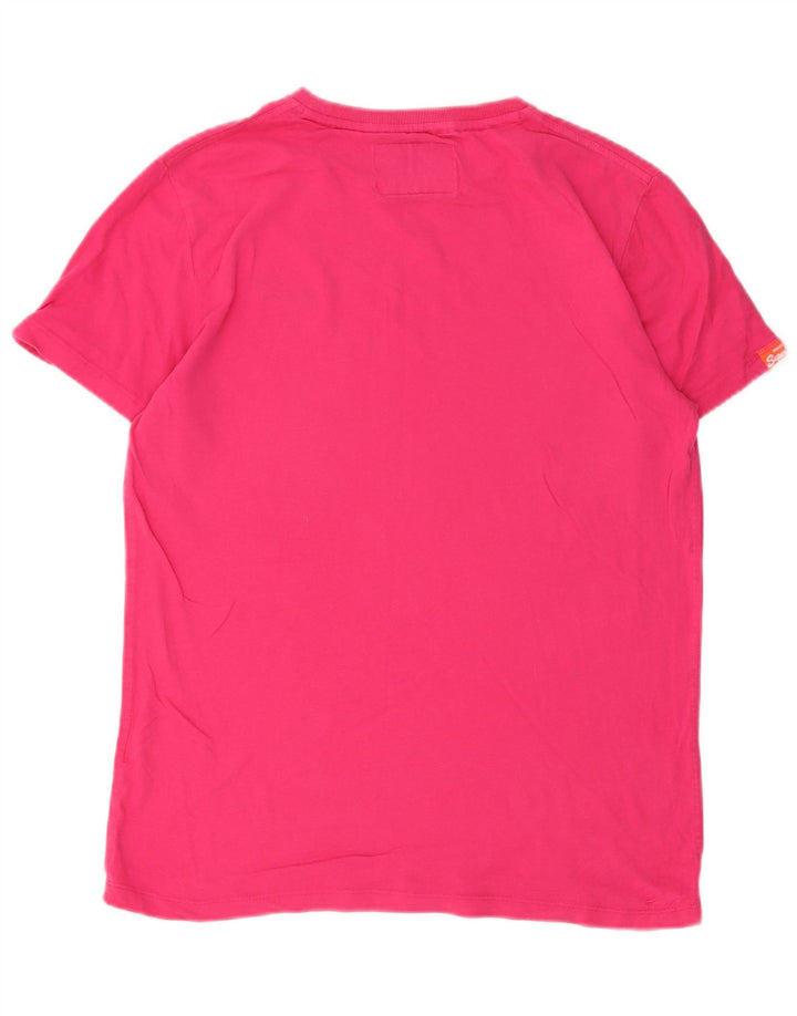 Superdry Γυναικείο T-Shirt Top μεγάλο ροζ βαμβακερό