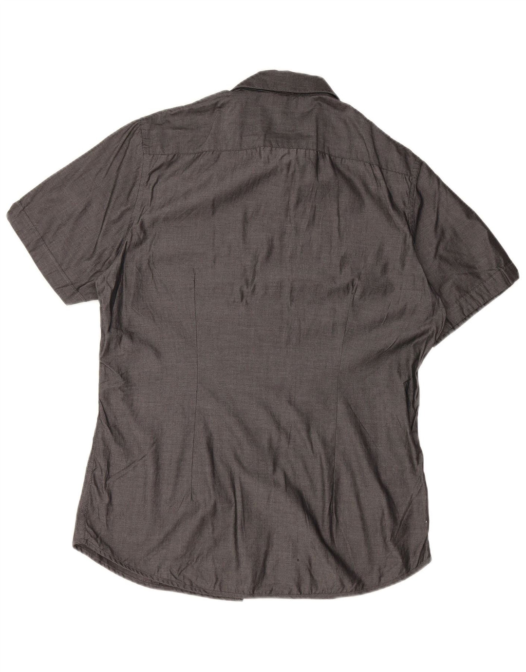 CALVIN KLEIN Ανδρικό κοντομάνικο πουκάμισο με λεπτή εφαρμογή μεγάλο γκρι βαμβακερό