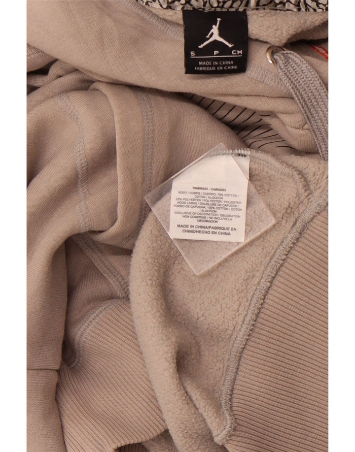 JORDAN Ανδρικό γραφικό μπλουζάκι με κουκούλα, μικρό γκρι βαμβακερό