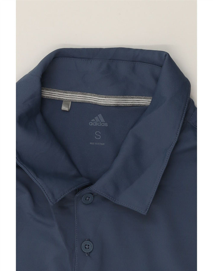 ADIDAS Mens Polo Shirt Small Grey Colourblock Polyester Vintage Adidas and Second-Hand Adidas from Messina Hembry 