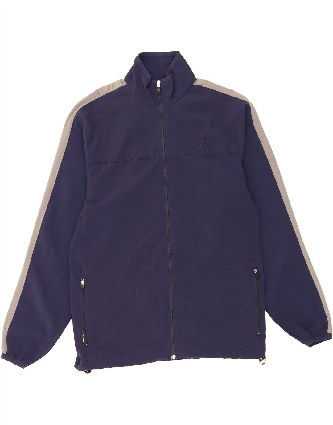 STARTER Mens Windbreaker Jacket UK 34/36 Small Navy Blue Colourblock Vintage Starter and Second-Hand Starter from Messina Hembry 