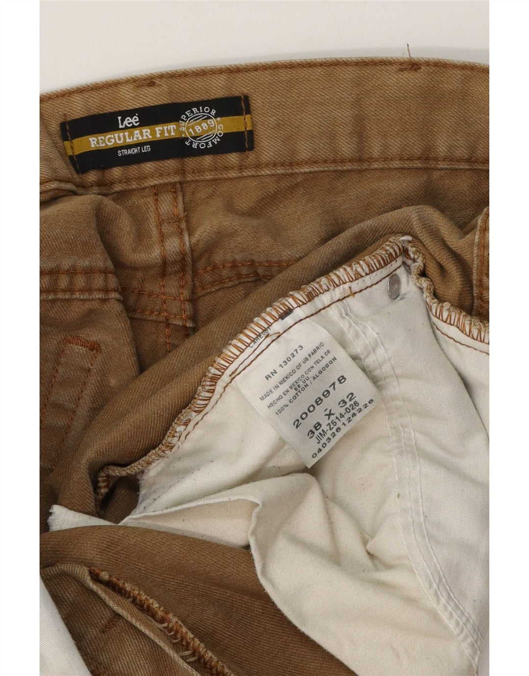 Ανδρικό τζιν Lee Regular Fit W38 L32 Καφέ βαμβακερό