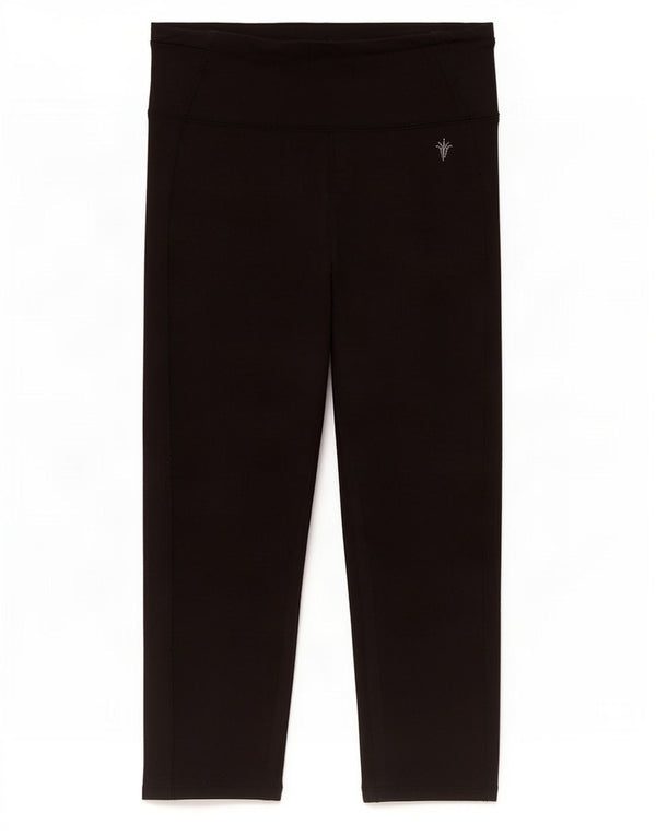 Marks & Spencer Womens Capri Leggings UK 12 Medium Black Polyester